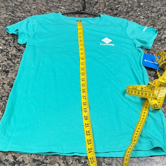 Columbia Women's Aqua Short Sleeve Tee NWT S - Picture 9 of 10